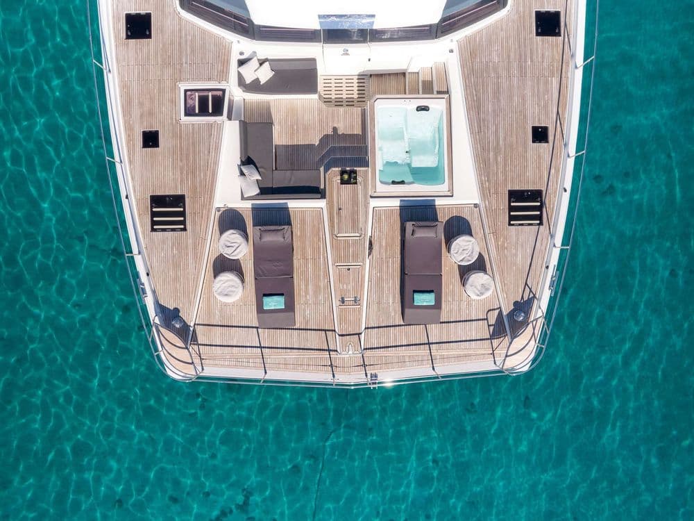 christal mi o crewed powercat greece back deck drone