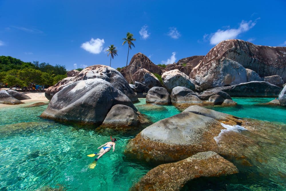 bvi rocks on the beach