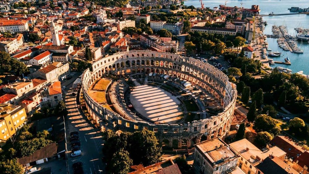 croatia pula arena and waterfront