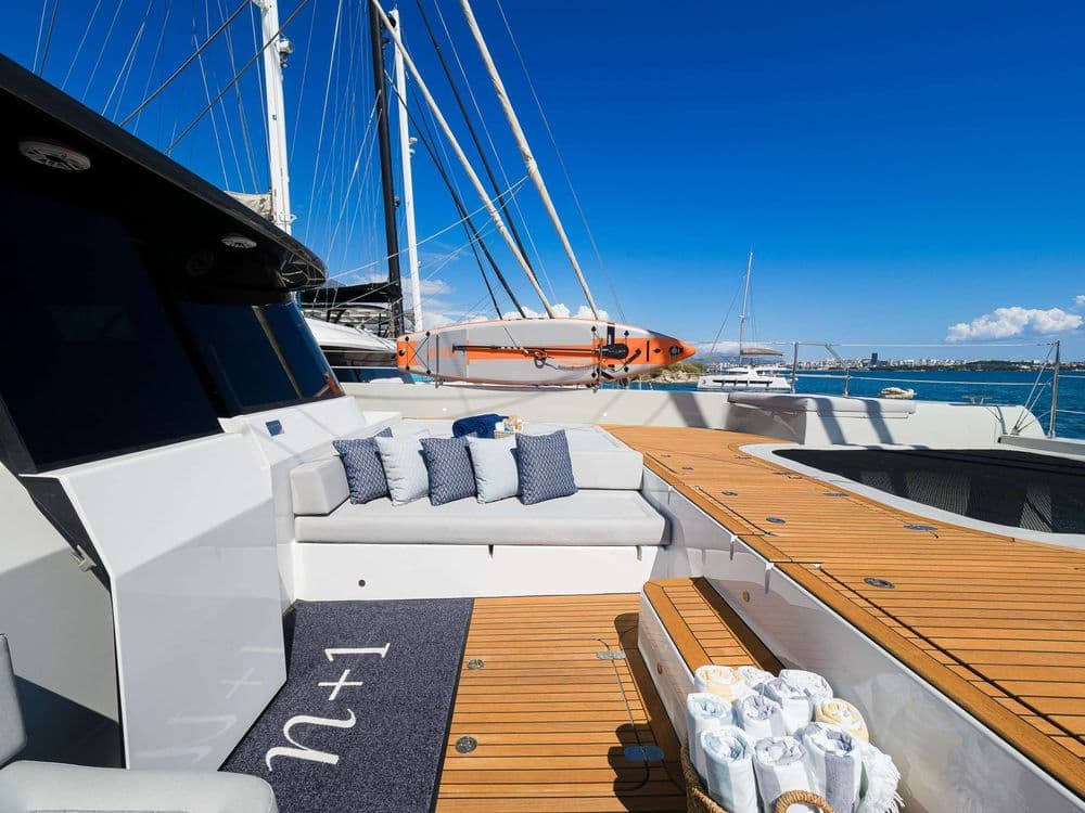 sunreef 70 n+1 exterior sunbeds deck crewed catamaran croatia