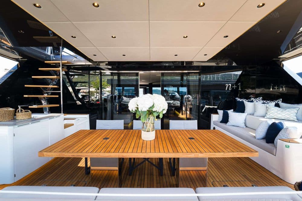sunreef 70 n+1 crewed catamaran croatia exterior dining area