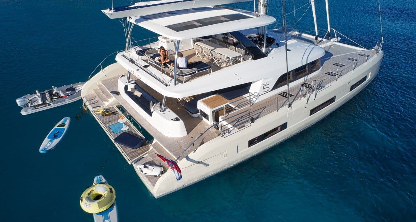 lagoon 65 amada mia lifestyle water toys crewed croatia